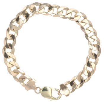 9ct Yellow Gold Curb Bracelet 8.5"