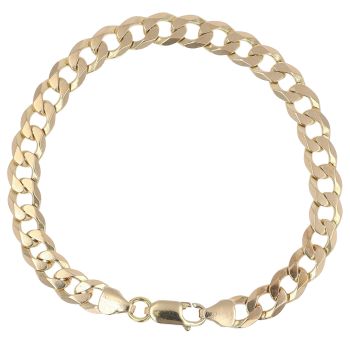 9ct Yellow Gold Curb Bracelet 8.5"