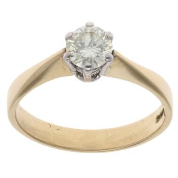 18ct Yellow Gold 0.50ct Brilliant Cut Diamond Solitaire Ring