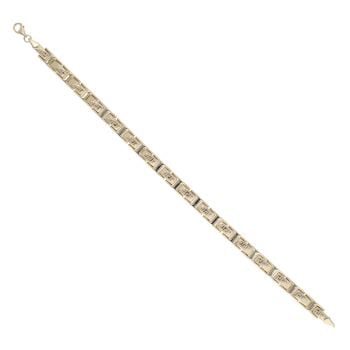 14ct Yellow Gold Greek Key Bracelet 8.5"