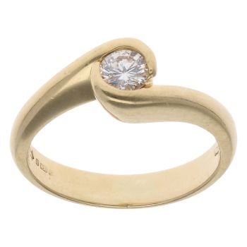 18ct Yellow Gold 0.25ct Brilliant Cut Diamond Solitaire Ring