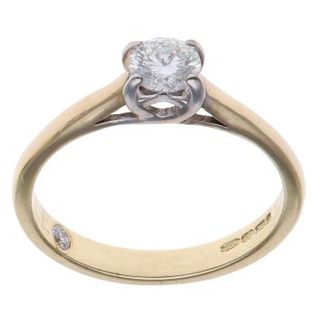 18ct Yellow Gold 0.33ct Brilliant Cut Diamond Solitaire Ring
