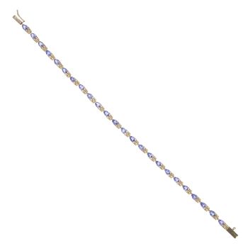 9ct Yellow Gold Tanzanite Bracelet 7"