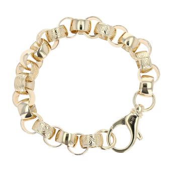 New 9ct Traditional Heavyweight Patterned & Plain Belcher Bracelet