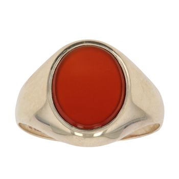 9ct Yellow Gold Carnelian Signet Ring
