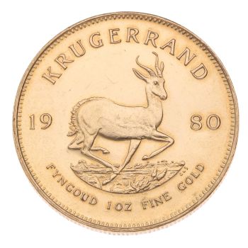 1980 1oz South Africa Krugerrand Coin