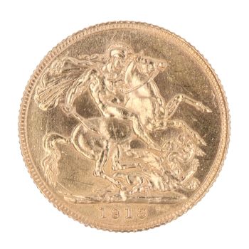 1913 George V Full Sovereign Coin