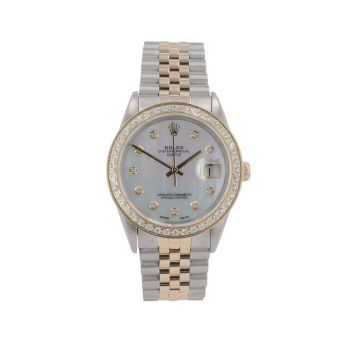 Rolex Custom Oyster Perpetual Date Pre Owned Watch Ref 15233