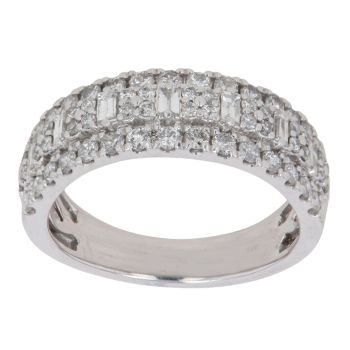 Platinum 1.00ct Brilliant and Baguette Cut Diamond Fancy Ring