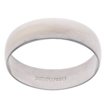 9ct White Gold Wedding Band 5.2mm