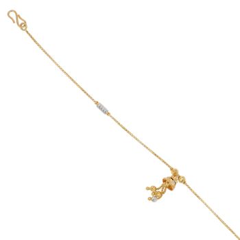 22ct Yellow Gold Bead and Tassel Bracelet 7"