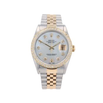 Rolex Custom Datejust Pre Owned Watch Ref 16233
