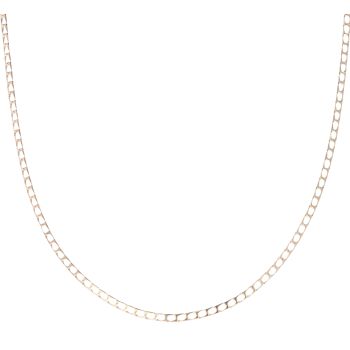 9ct Yellow Gold Square Curb Chain 18"