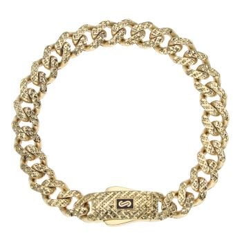 14ct Yellow Gold Monaco Classic Flex Lock Curb Bracelet 7.5"