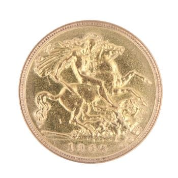 1905 Edward VII Half Sovereign Coin