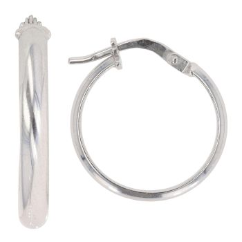 Silver Plain Hoop Earrings
