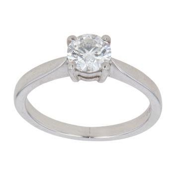 Platinum 0.70ct Brilliant Cut Diamond Solitaire Ring