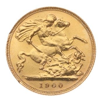 1900 Victoria Half Sovereign Coin
