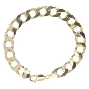 9ct Yellow Gold Curb Bracelet 8"