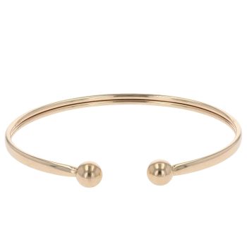 9ct Yellow Gold Plain Torque Bangle
