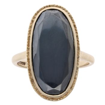 9ct Yellow Gold Hematite Ring