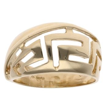 18ct Yellow Gold Greek Key Signet Ring