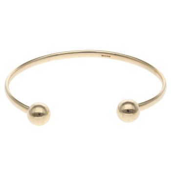 9ct Yellow Gold Plain Torque Bangle