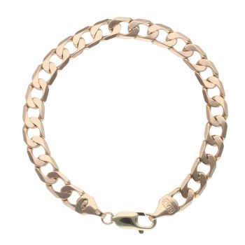 9ct Yellow Gold Curb Bracelet 8"