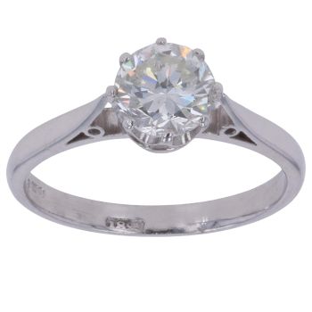 18ct White Gold 1.00ct Brilliant Cut Diamond Solitaire Ring