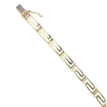 9ct Yellow Gold Greek Key Bracelet 6.5"