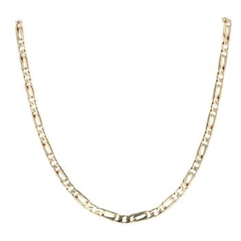 9ct Yellow Gold Figaro Style Fancy Chain 20"