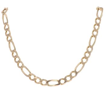 9ct Yellow Gold Figaro Chain 24"