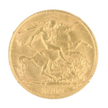 1912 George V Half Sovereign Coin
