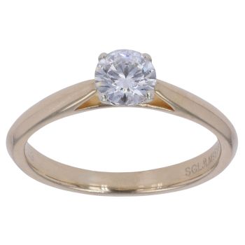 9ct Yellow Gold 0.50ct Brilliant Cut Lab Grown Diamond Solitaire Ring