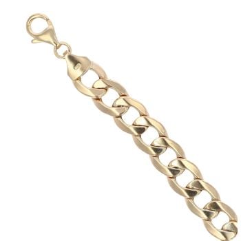 9ct Yellow Gold Curb Bracelet 8"