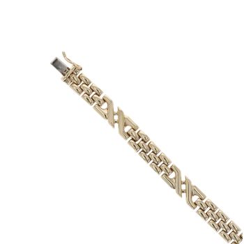 9ct Yellow Gold Fancy Bracelet 8"