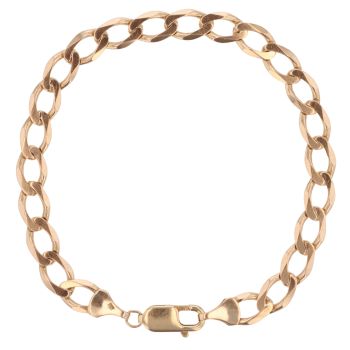 9ct Yellow Gold Curb Bracelet 7.5"
