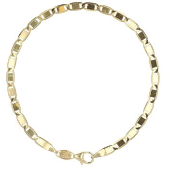 14ct Yellow Gold Fancy Bracelet 7"