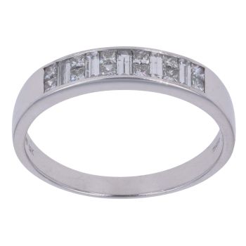 18ct White Gold 0.50ct Princess Cut Diamond Fancy Ring