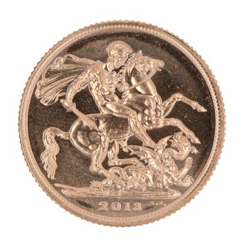 2013 Elizabeth II Fourth Portrait UK Full Sovereign Coin