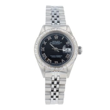 Rolex Custom Datejust Pre Owned Watch Ref 6917
