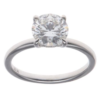 9ct White Gold 2.17ct Brilliant Cut Lab Grown Diamond Solitaire Ring