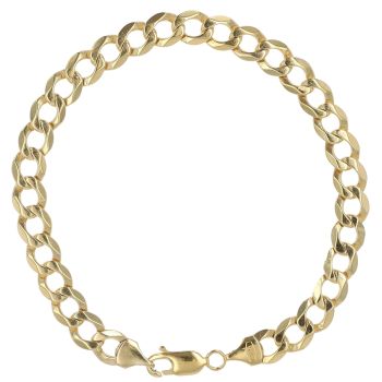 9ct Yellow Gold Curb Bracelet 8.5"