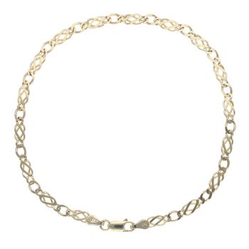 9ct Yellow Gold Fancy Bracelet 9"
