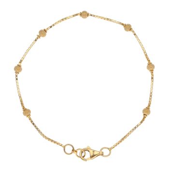 22ct Yellow Gold Bead Fancy Bracelet 7"