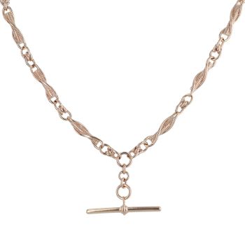 9ct Yellow Gold Twist Link T-Bar Chain 20"