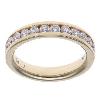 9ct Yellow Gold 0.75ct Brilliant Cut Lab Grown Diamond Eternity Ring