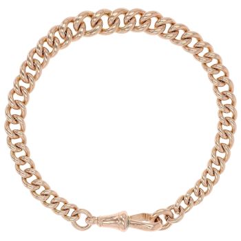 9ct Rose Gold Albert Bracelet 7.5"