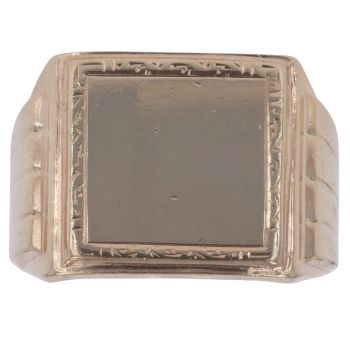9ct Yellow Gold Square Signet Ring