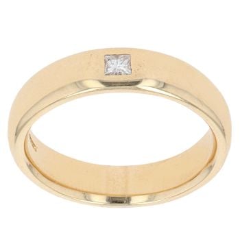 18ct Yellow Gold 0.15ct Diamond Wedding Band 5.8mm